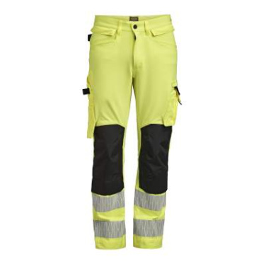 2291 Craftsman Stretch Hi-Vis – kelnės, geltona/juoda – Jobman (4)