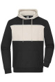 Džemperis su gobtuvu, spalvų blokas, UNISEX, OCS, mišrus ir RCS, juoda/smiltainis