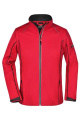 Moteriška softshell striukė su užtrauktuku, raudona/juoda