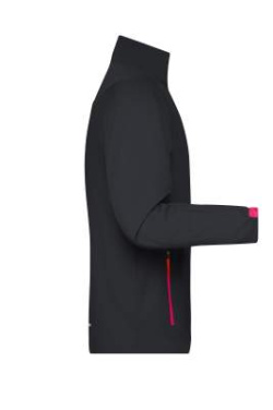 Vyriška sportinė softshell striukė, juoda/šviesiai raudona – James & Nicholson (3)