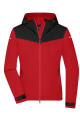 Moteriška striukė nuo vėjo GRS, šviesiai raudona/juoda/šviesiai raudona