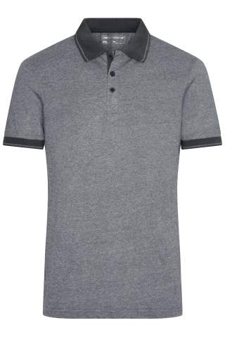 Vyriški polo marškinėliai be rankovių, juoda melanžas/juoda – James & Nicholson (1)