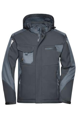 Craftsmen Softshell striukė – STRONG, juoda/antracito pilka – James & Nicholson (1)