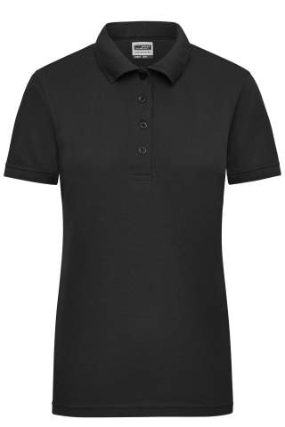 Moteriški darbo polo marškinėliai, juoda – James & Nicholson (1)