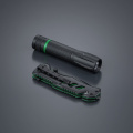 Optima Color Set: avarinis peilis ir vidutinio dydžio įkraunamas žibintuvėlis, 1800 mAh, žalia