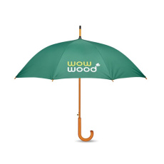 ⌀102 cm / 23 colių automatiškai atsidarantis skėtis. Medinis kotas ir rankena.