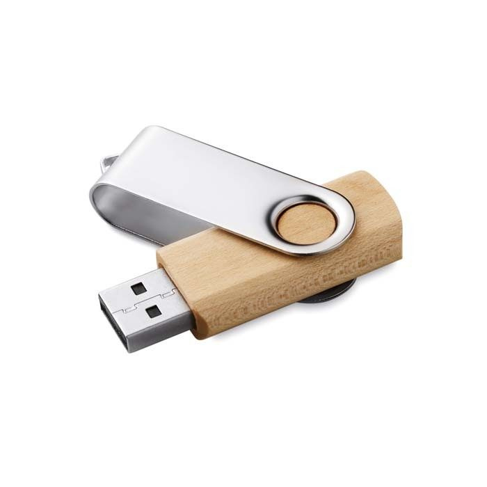 USB atmintinė 1-64GB su mediniu dėklu., gaminio vaizdas
