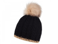 coFEE braid knit kepurė, juoda