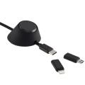 Įkrovimo laidas „6 viename“ su laikikliu REEVES-CONVERTICS DESKTOP, juoda / juoda