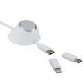 Įkrovimo laidas „6 viename“ su laikikliu REEVES-CONVERTICS DESKTOP, balta / sidabrinė