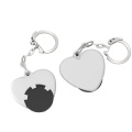 Pirkinių vežimėlio žetono laikiklis „heart“, juoda