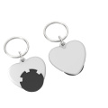 Pirkinių vežimėlio žetono laikiklis „heart“, juoda