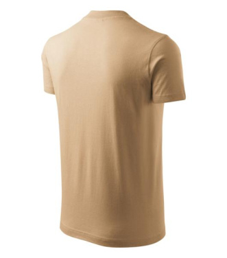 MALFINI V-neck – Unisex marškinėliai, smėlis, S, gaminio vaizdas (4)