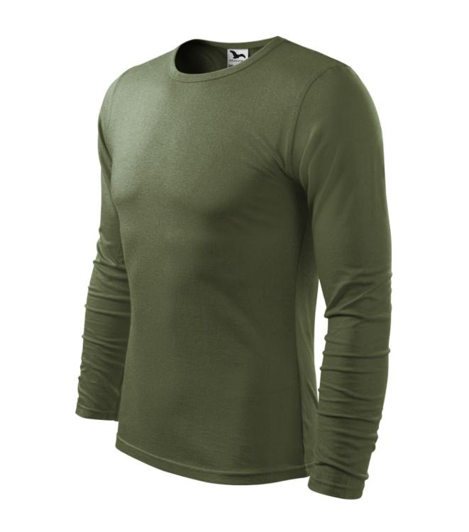MALFINI Fit-T LS – Vyriški marškinėliai, chaki, S, gaminio vaizdas (1)