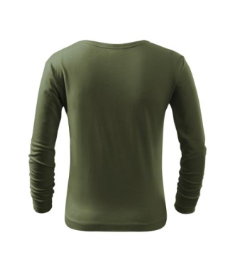 MALFINI Fit-T LS – Marškinėliai Vaikams, chaki, 158 cm/12 years, gaminio vaizdas (3)