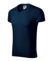 MALFINI Slim Fit V-neck - marškinėliai vyrams, tamsiai mėlyna
