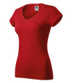 MALFINI Fit V-neck - marškinėliai moterims, raudona