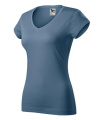 MALFINI Fit V-neck - marškinėliai moterims, džinsas