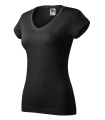 MALFINI Fit V-neck - marškinėliai moterims, juodmedžio pilka