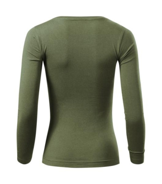 MALFINI Fit-T LS – Moteriški marškinėliai, chaki, XS, gaminio vaizdas (3)