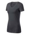 MALFINI Premium Action V-neck - marškinėliai moterims, šviesus antracitas