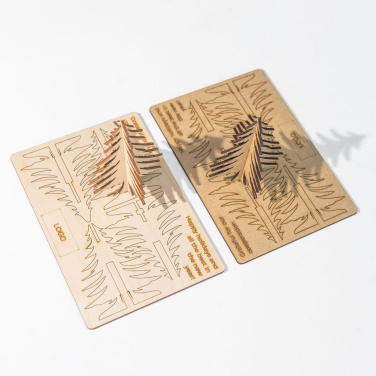 Wooden Wish – individualizuotas medinis kalėdinis atvirukas, gaminio vaizdas (2)