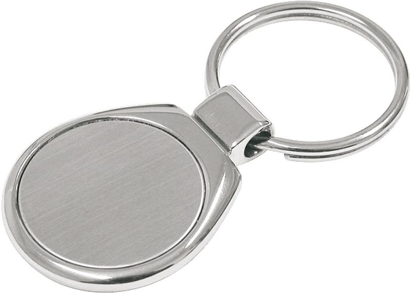 Metalinis raktų pakabukas „Metal Promo“, sidabrinis, gaminio vaizdas (1)
