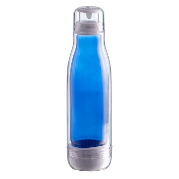 520 ml išmanusis stiklinis butelis su išorine tritano sienele, mėlynas, gaminio vaizdas (1)