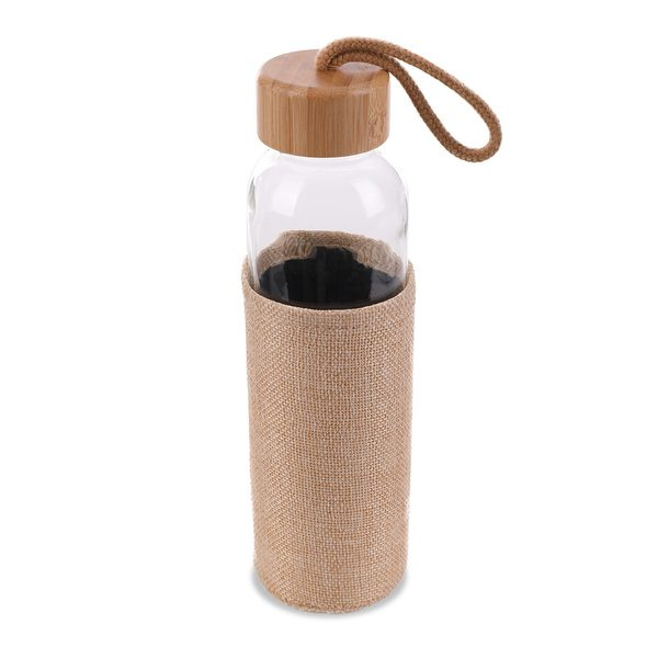500 ml „Aquarius“ stiklinis butelis, smėlio spalvos, gaminio vaizdas (1)