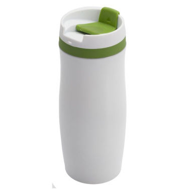 390 ml „Viki“ termo puodelis, žalias/baltas, gaminio vaizdas (4)