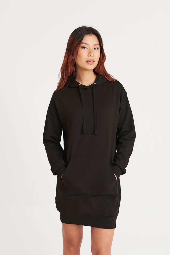 Moteriška suknelė su gobtuvu, black, L, gaminio vaizdas, juoda