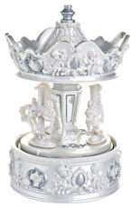 Žiedinės sankryžos angelai, balti/sidabriniai, aukštis = 170 mm