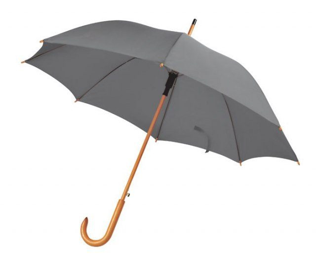 Skėtis pilka medinė rankena, d=105 cm, gaminio vaizdas (1)