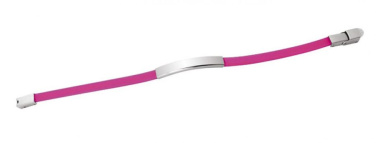 Plieninė apyrankė ir rožinė eva 0,5 cm, gaminio vaizdas (2)