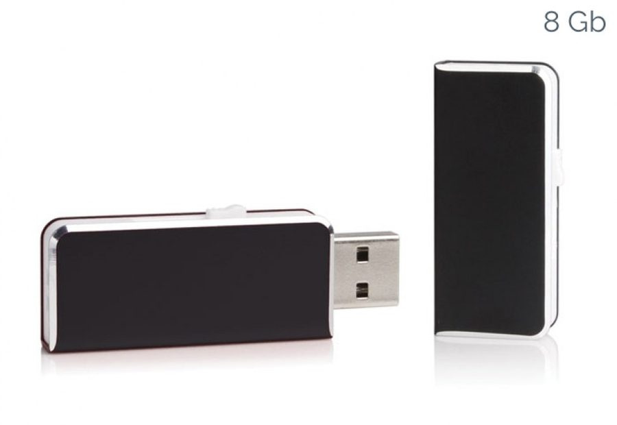USB aliumininis, juodas, 47 × 20 mm, gaminio vaizdas (1)