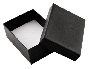 Dėžutė juoda 60 × 83, aukštis 35 mm – be raktų pakabuko, gaminio vaizdas (2)