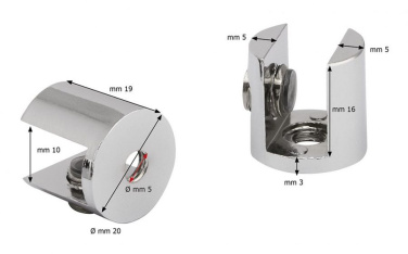 Metalinė atrama 20 × 19 mm, gaminio vaizdas (3)