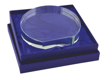 Pusapvalis baltas stiklas 60 × 90 × 19 mm, gaminio vaizdas (2)