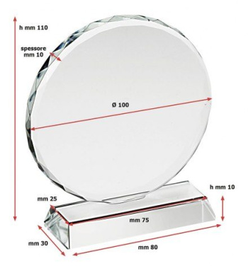 Apdovanojimo trofėjus apvalus dekoruotas, 100 mm skersmens, gaminio vaizdas (2)