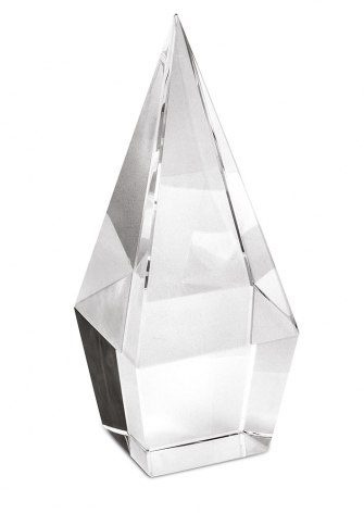 Krištolinis piramidės formos apdovanojimo trofėjus K9 - aukštis 160 mm, gaminio vaizdas (1)
