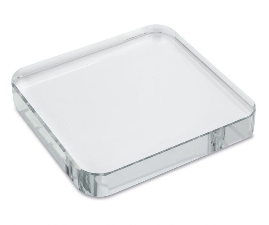 Kvadratinis stiklinis stalo prespapjė 100 × 100, aukštis 19, gaminio vaizdas (1)