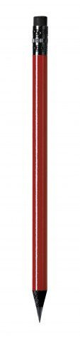 Pieštukas raudonai juodas medinis, d=10, l=190, gaminio vaizdas