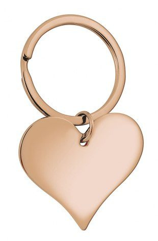 Rožinės spalvos ekologiškos dėžutės formos raktų pakabukas su širdele, gaminio vaizdas (1)