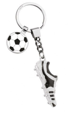 Raktų pakabukas futbolo batams, juodas ir baltas, gaminio vaizdas (3)