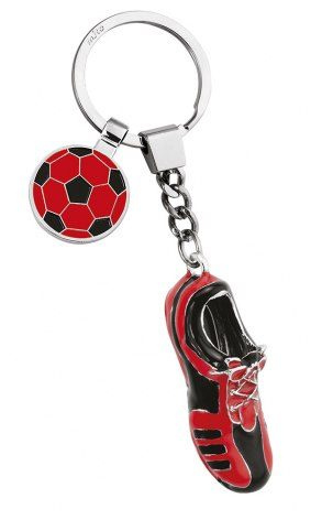 Raktų pakabukas futbolo batams, raudonas/juodas, gaminio vaizdas (1)