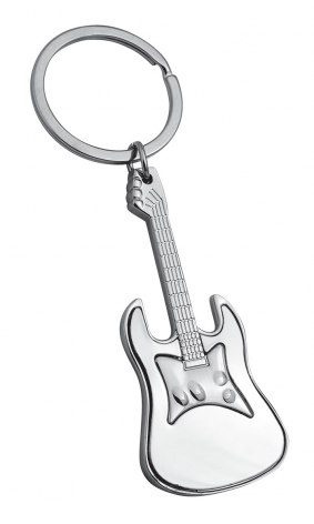 Blizgus elektrinės gitaros raktų pakabukas, gaminio vaizdas (1)