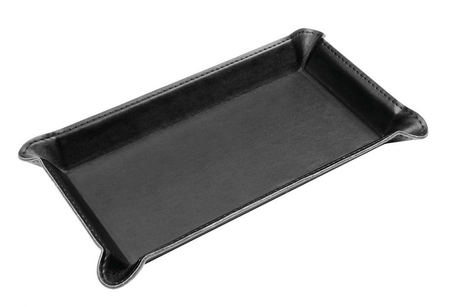 Juodas PU padėklas-kabinetas 25 × 14,5 cm, gaminio vaizdas (1)