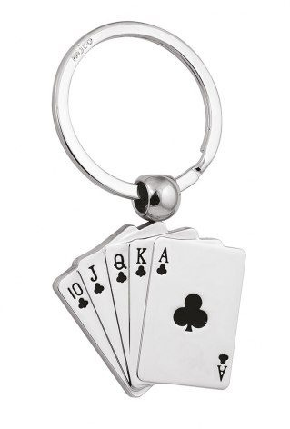 „Royal Flush“ klubų raktų pakabukas, gaminio vaizdas (1)
