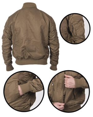 JAV taktinė skrydžio striukė, Dark Coyote – Mil-Tec (2)