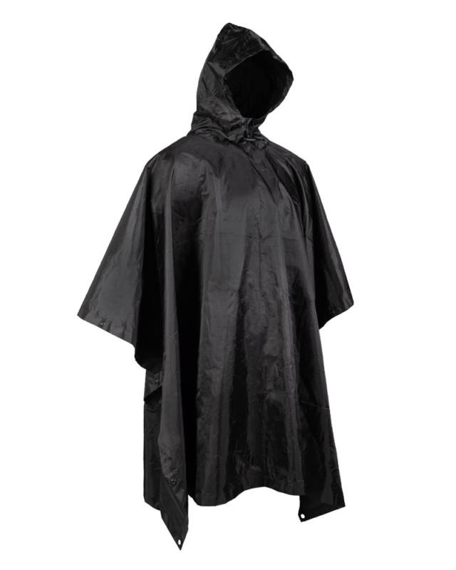 Pončas „basic“ Pe Ripstop 260 g. Juodas – Mil-Tec (1)